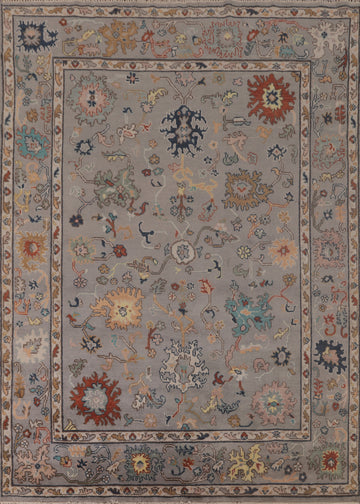 Handmade Floral Oushak Indian Area Rug 8x10