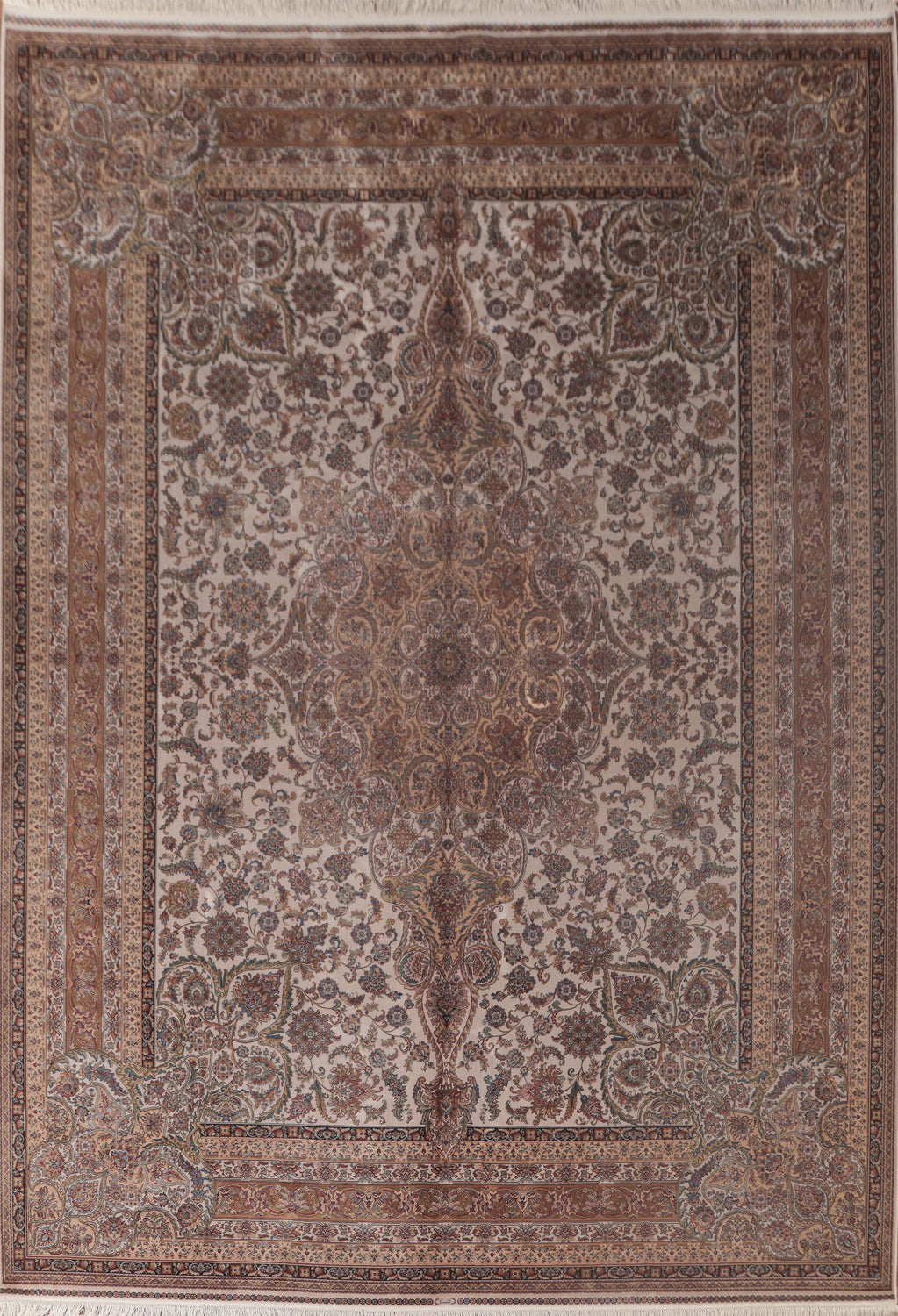 Traditional Qum Turkish Area Rug 9x12