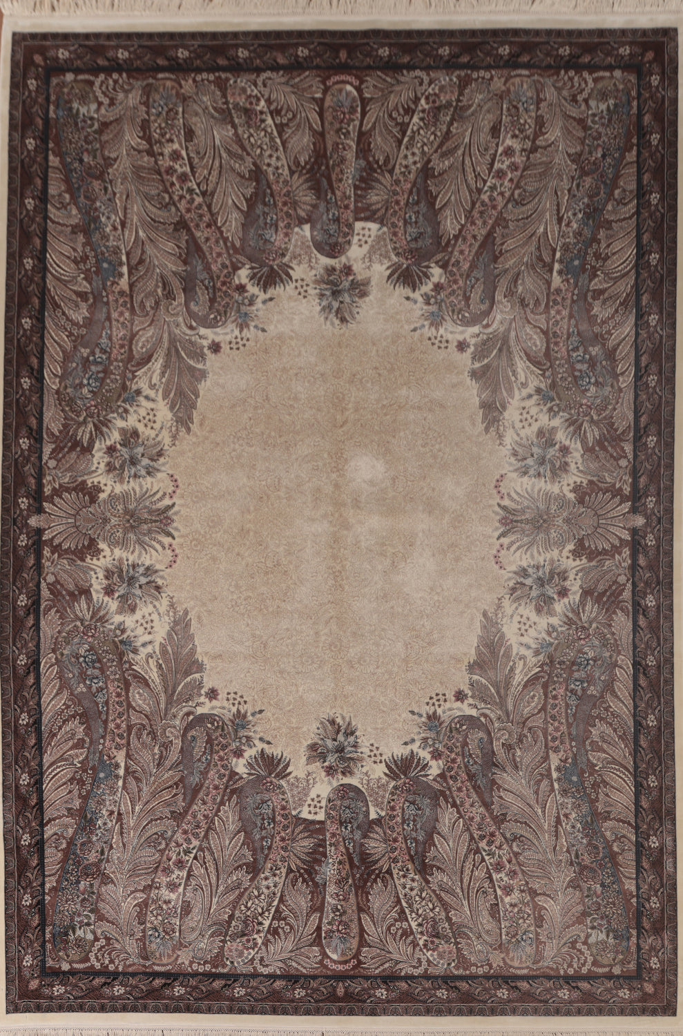 Traditional Qum Turkish Area Rug 7x10