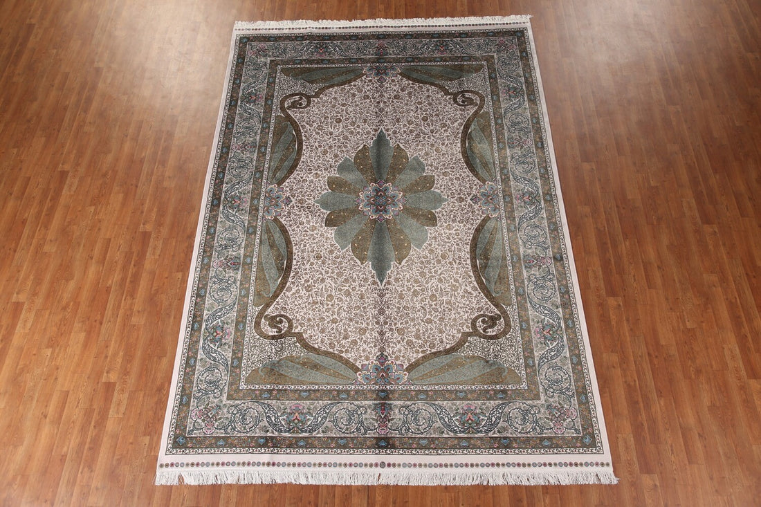 Traditional Qum Turkish Area Rug 8x11