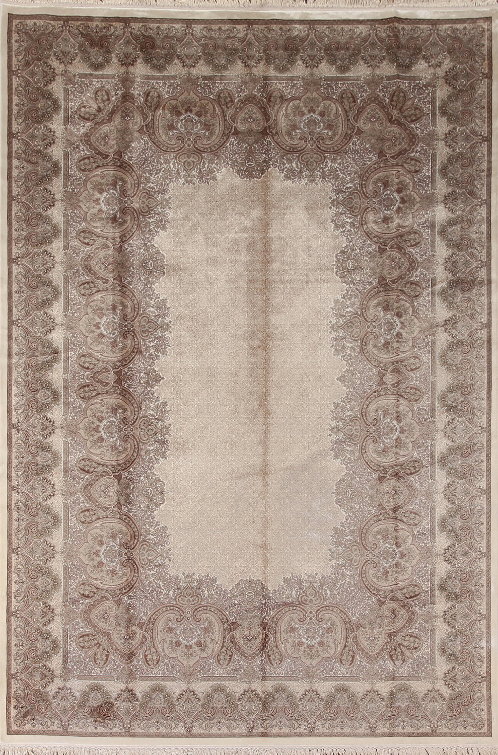 Traditional Qum Turkish Area Rug 7x10