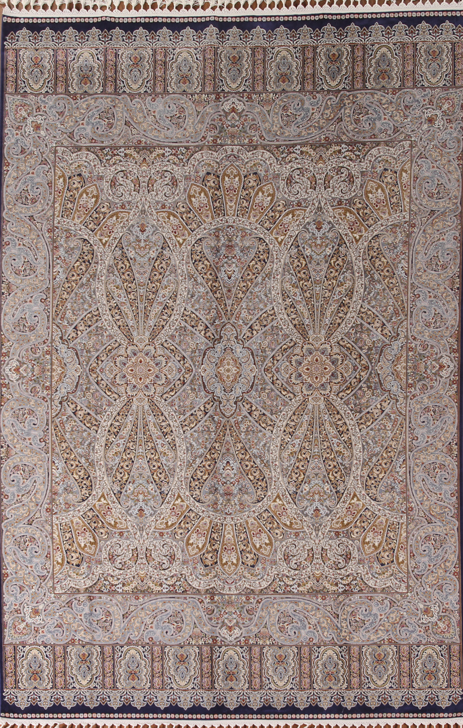 Traditional Qum Turkish Area Rug 6x10