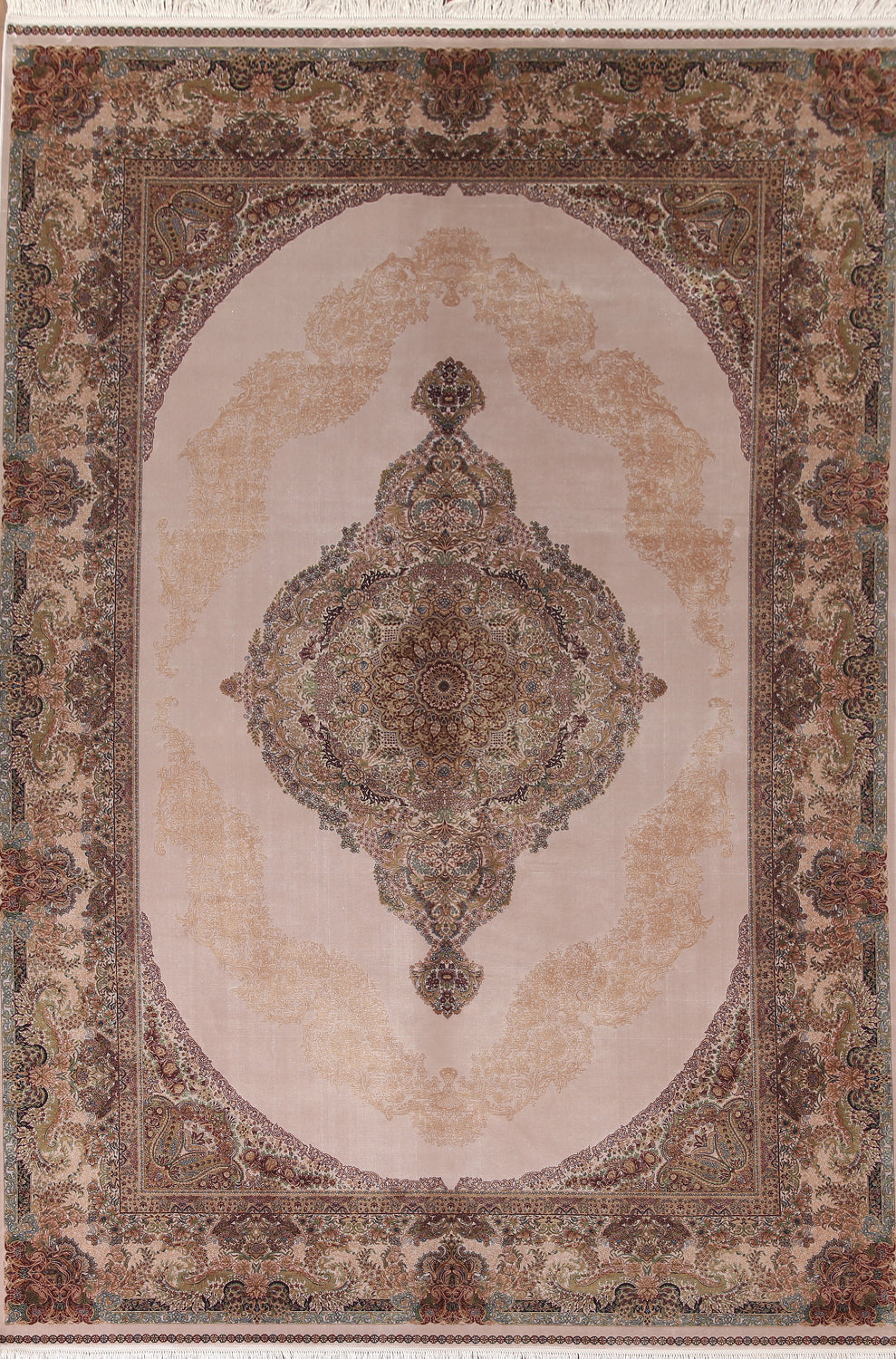 Traditional Qum Turkish Area Rug 7x10
