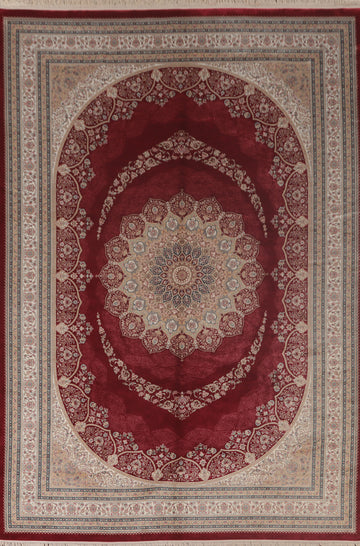 Red Tabriz Traditional Area Rug 7x10