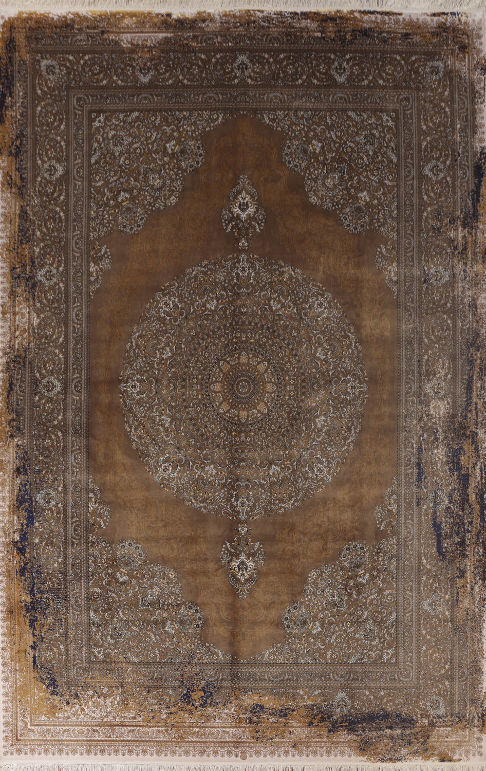 Traditional Qum Turkish Area Rug 8x11