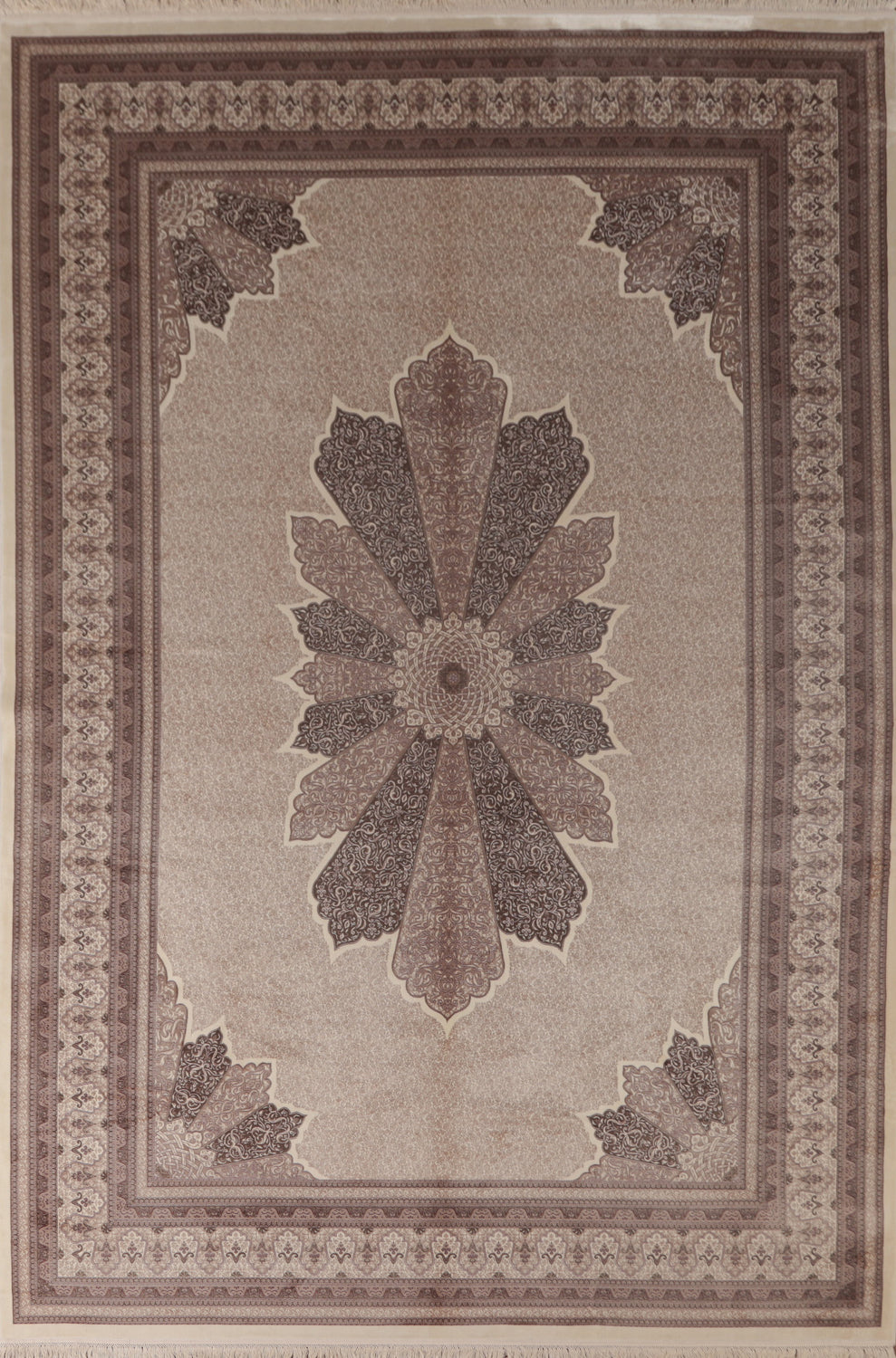Traditional Qum Turkish Area Rug 7x10