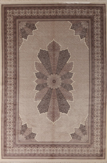 Traditional Qum Turkish Area Rug 7x10