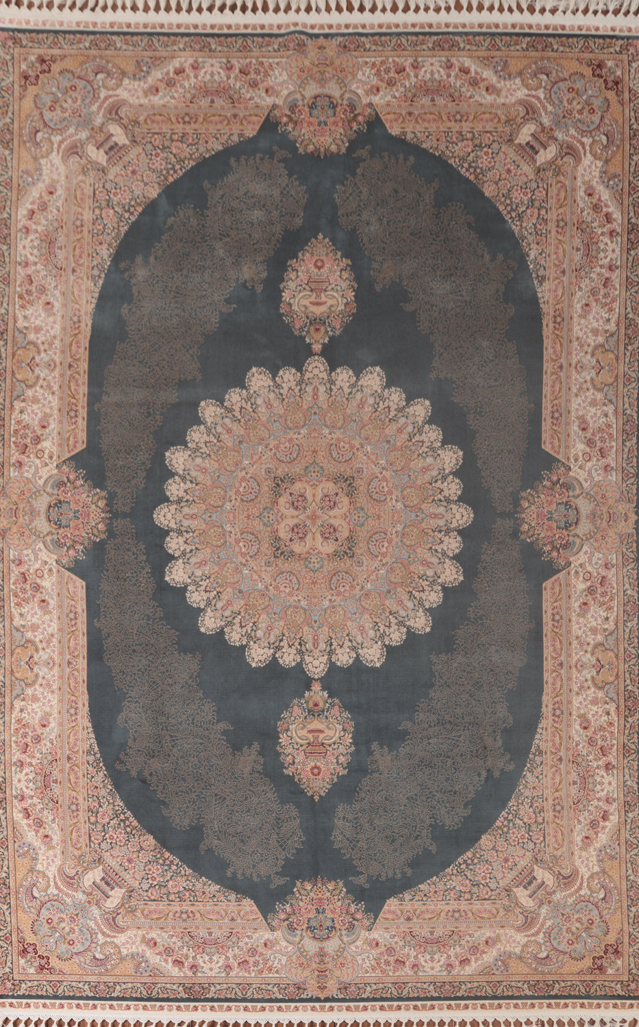 Traditional Qum Turkish Area Rug 7x10