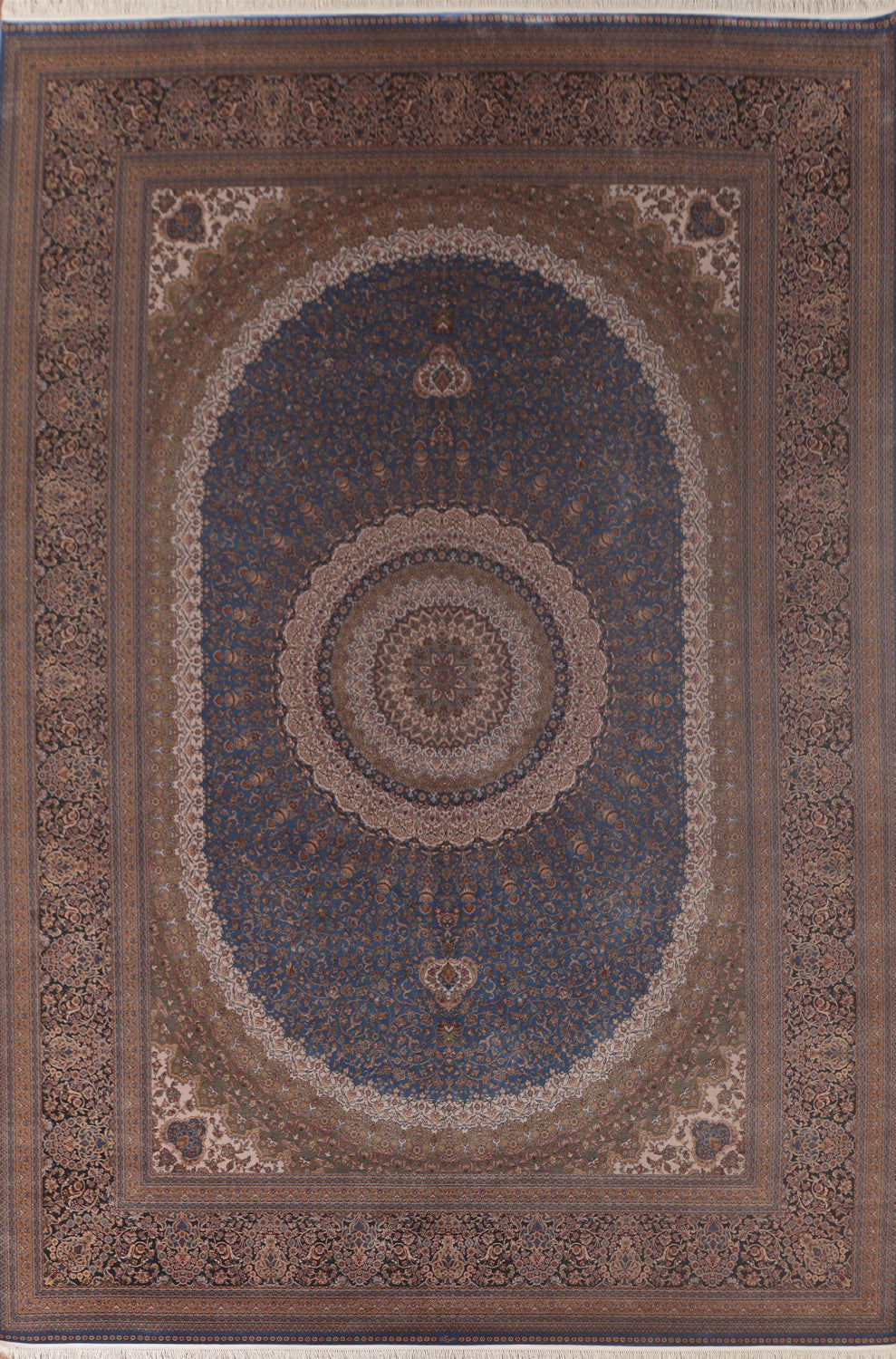 Blue Qum Traditional Area Rug 8x11