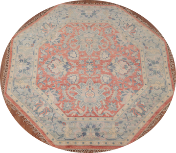 Handmade Heriz Serapi Octagon Indian Rug 6x6