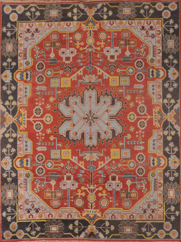 Orange Geometric Heriz Serapi Oriental Area Rug 8x10