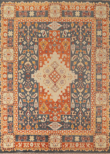 Geometric Kazak Oriental Area Rug 8x10