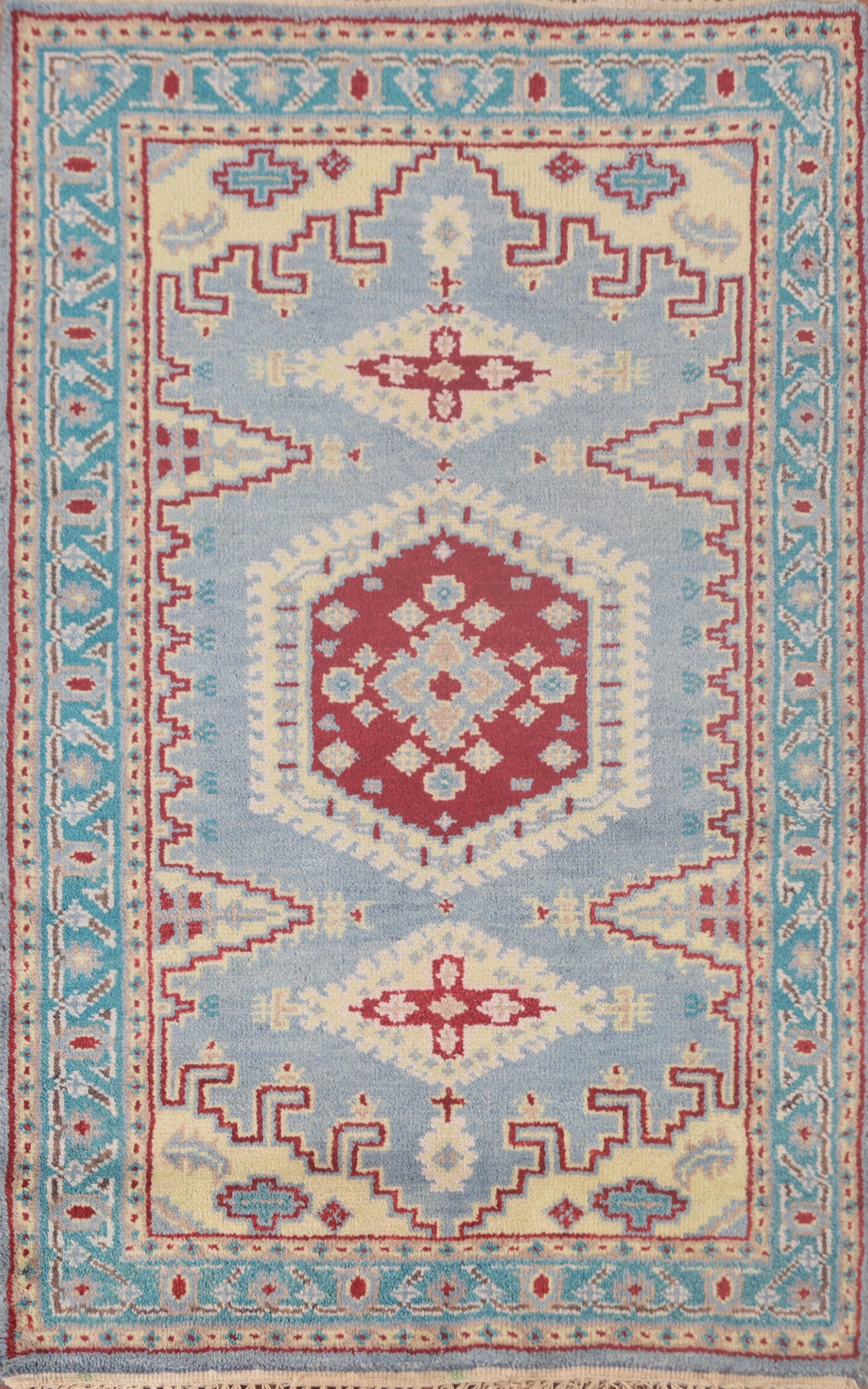 Geometric Kazak Oriental Rug 3x5