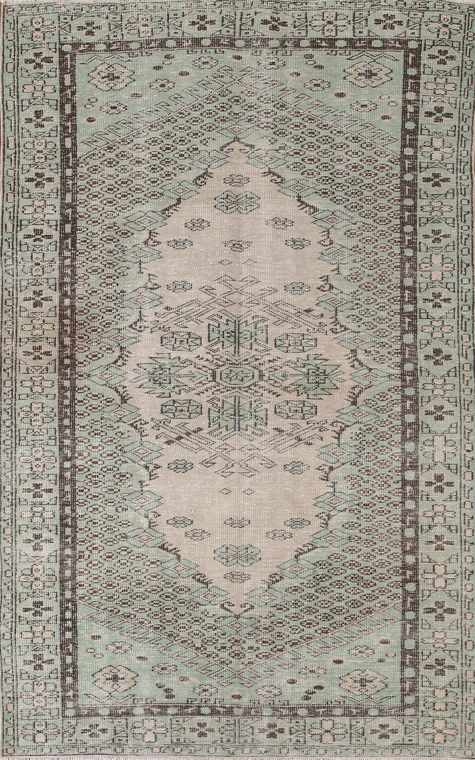 Distressed Anatolian Turkish Area Rug 6x9