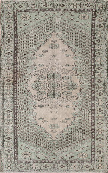 Distressed Anatolian Turkish Area Rug 6x9