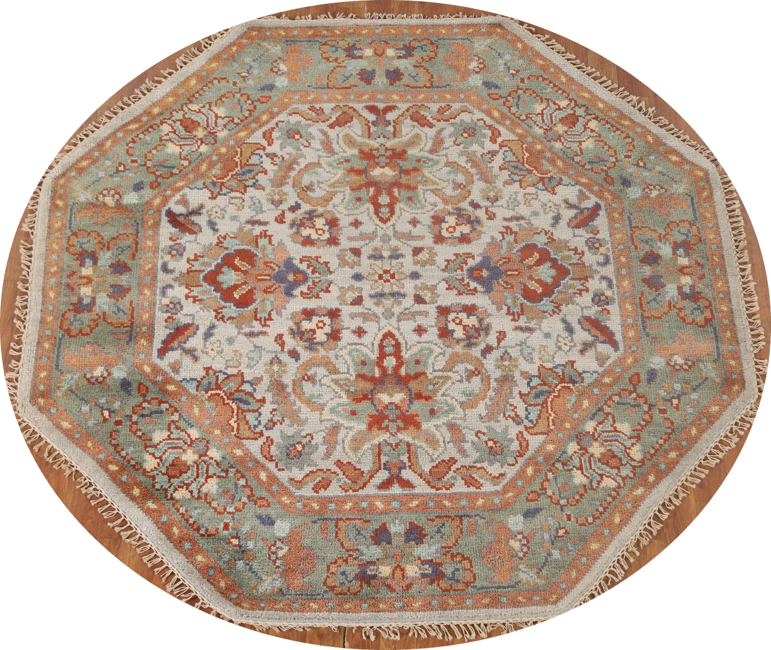 Octagon Heriz-Serapi Oriental Rug 6x6