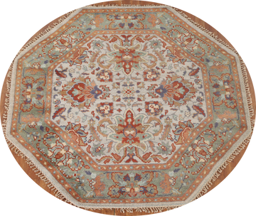Octagon Heriz-Serapi Oriental Rug 6x6