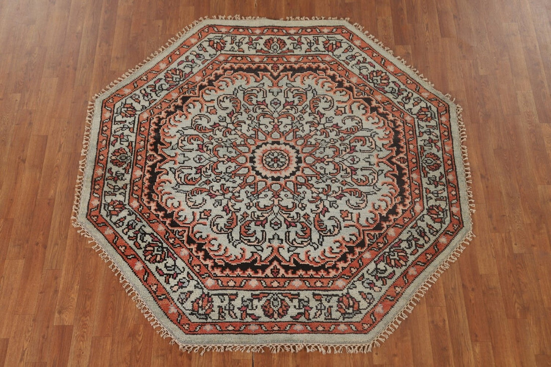 Geometric Heriz-Serapi Oriental Rug 6x6