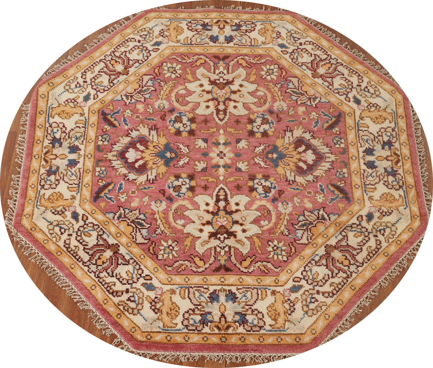 Octagon Floral Heriz-Serapi Oriental Rug 6x6