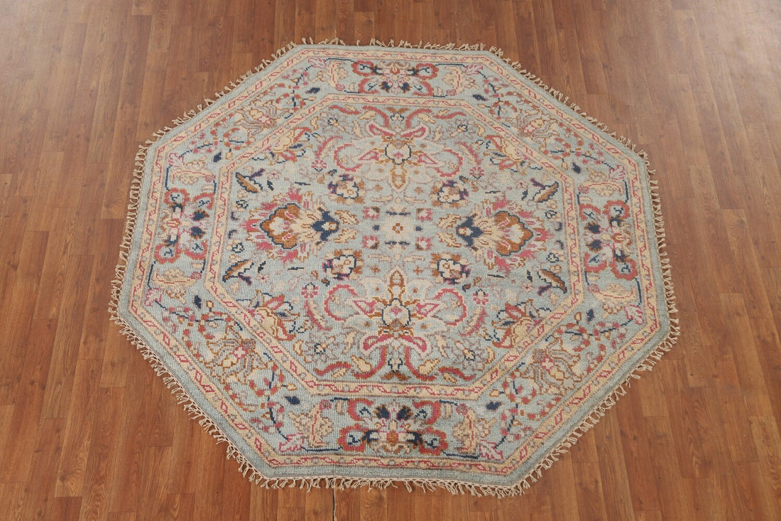 Octagon Heriz Serapi Oriental Rug 6x6
