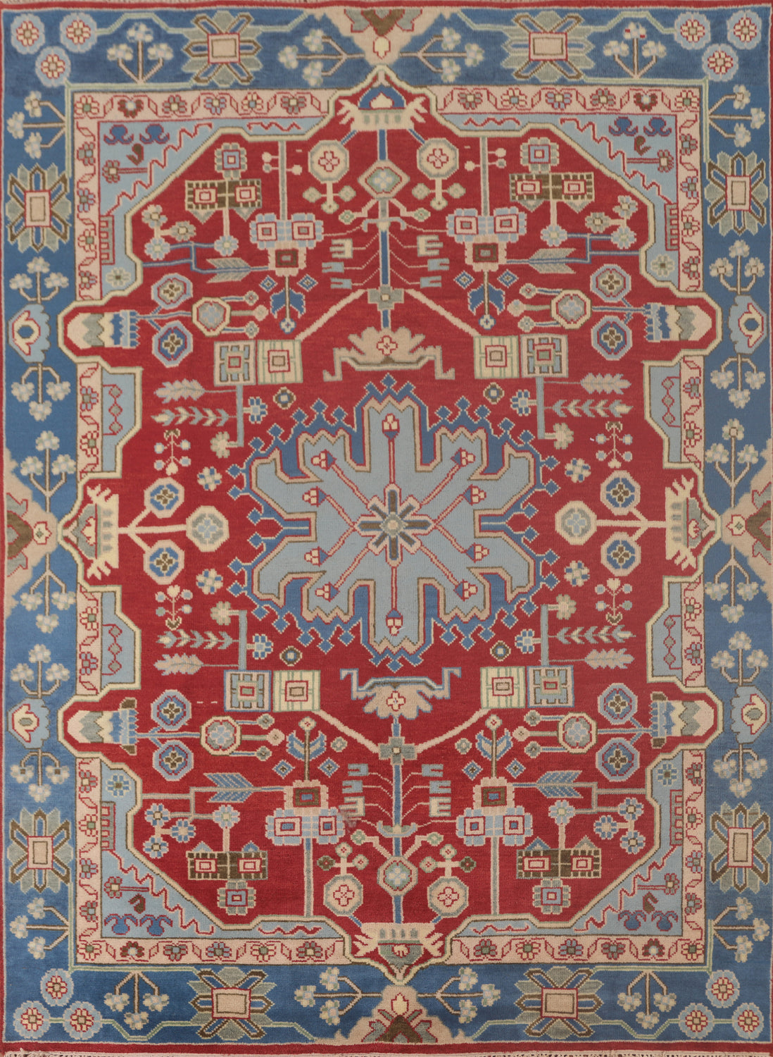 Geometric Kazak Oriental Area Rug 8x10