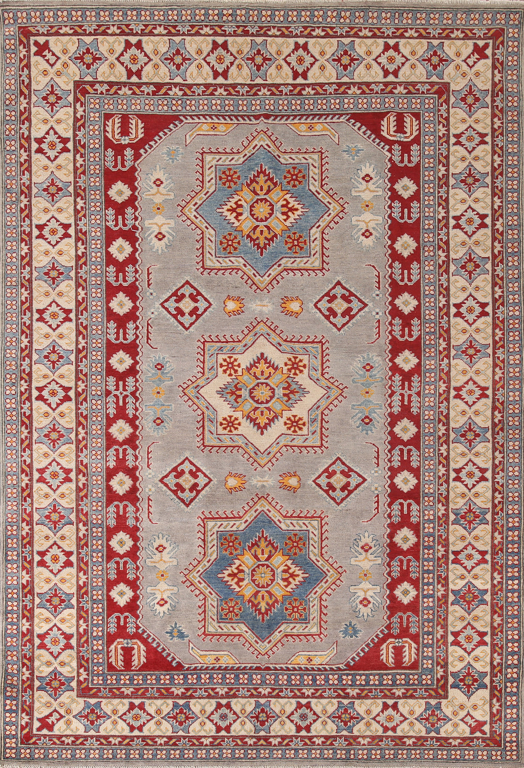 Geometric Kazak Oriental Area Rug 7x10