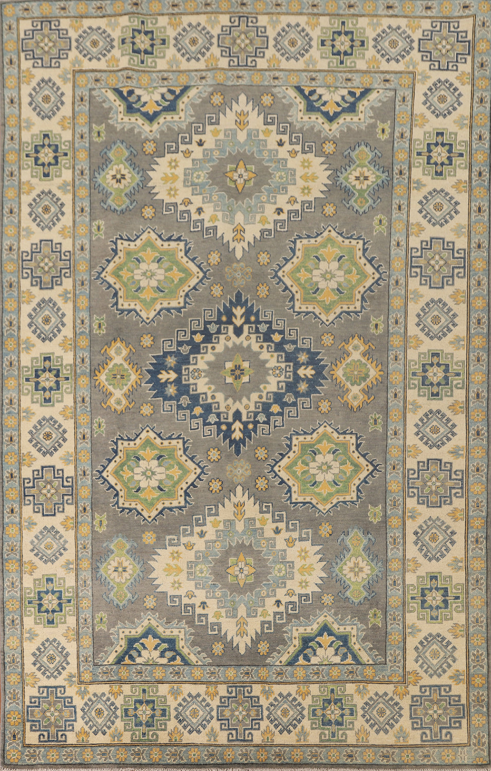 Geometric Kazak Oriental Area Rug 6x10