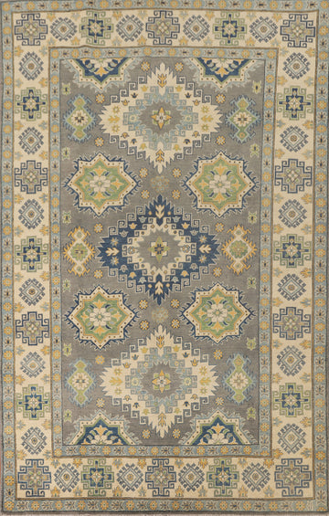 Geometric Kazak Oriental Area Rug 6x10