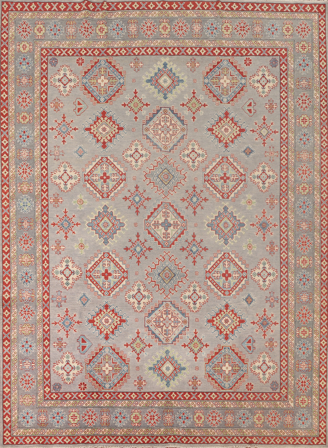 Geometric Kazak Oriental Area Rug 8x10