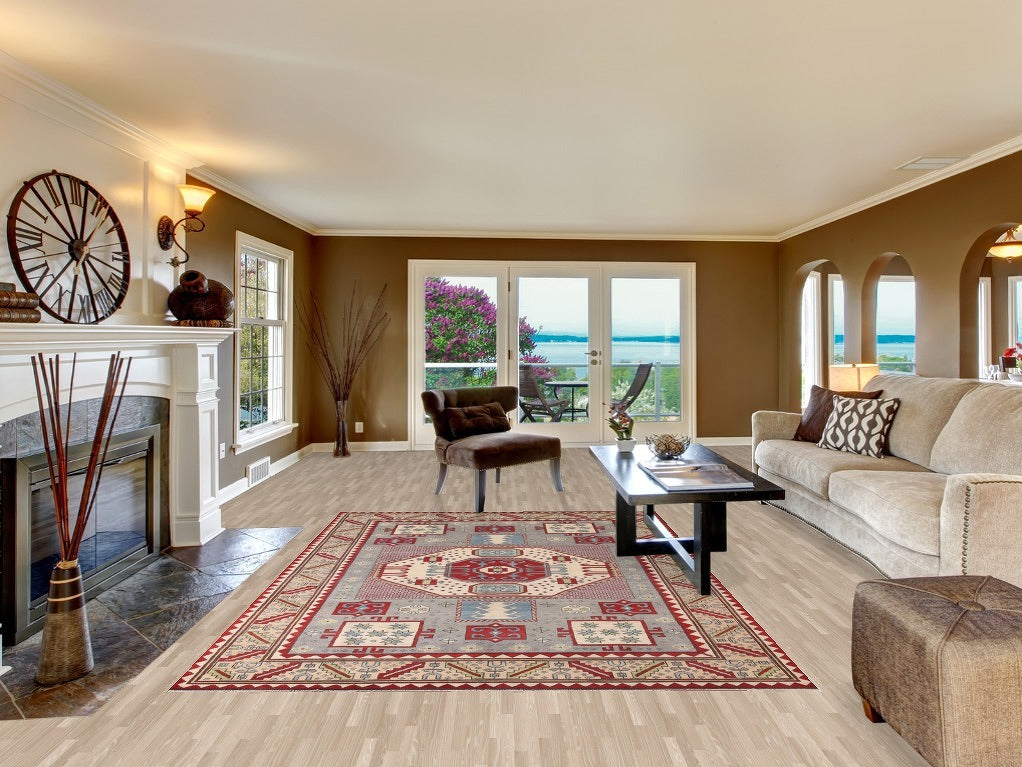 Handmade Wool Kazak Oriental Area Rug 7x10