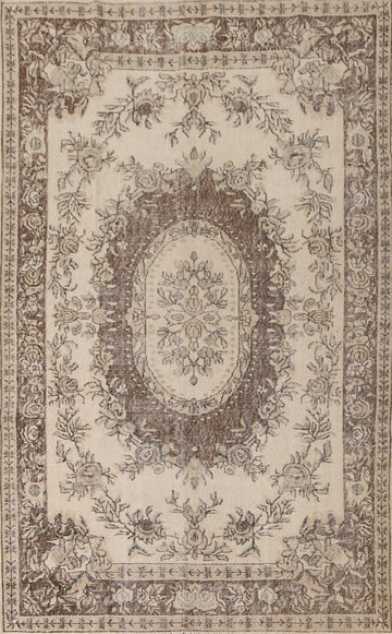 Distressed Ivory Sparta Turkish Area Rug 6x9