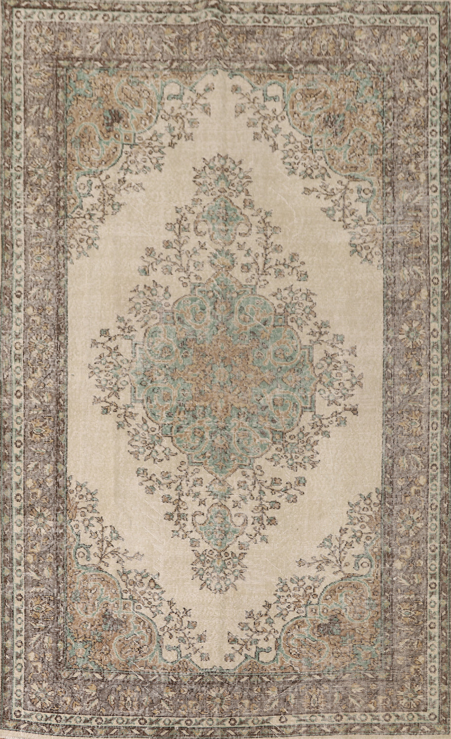 Distressed Anatolian Turkish Area Rug 6x9