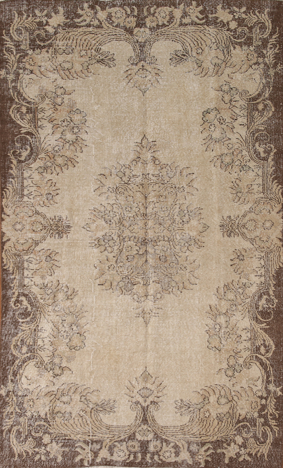 Distressed Wool Sparta Turkish Area Rug 6x9