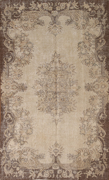Distressed Wool Sparta Turkish Area Rug 6x9