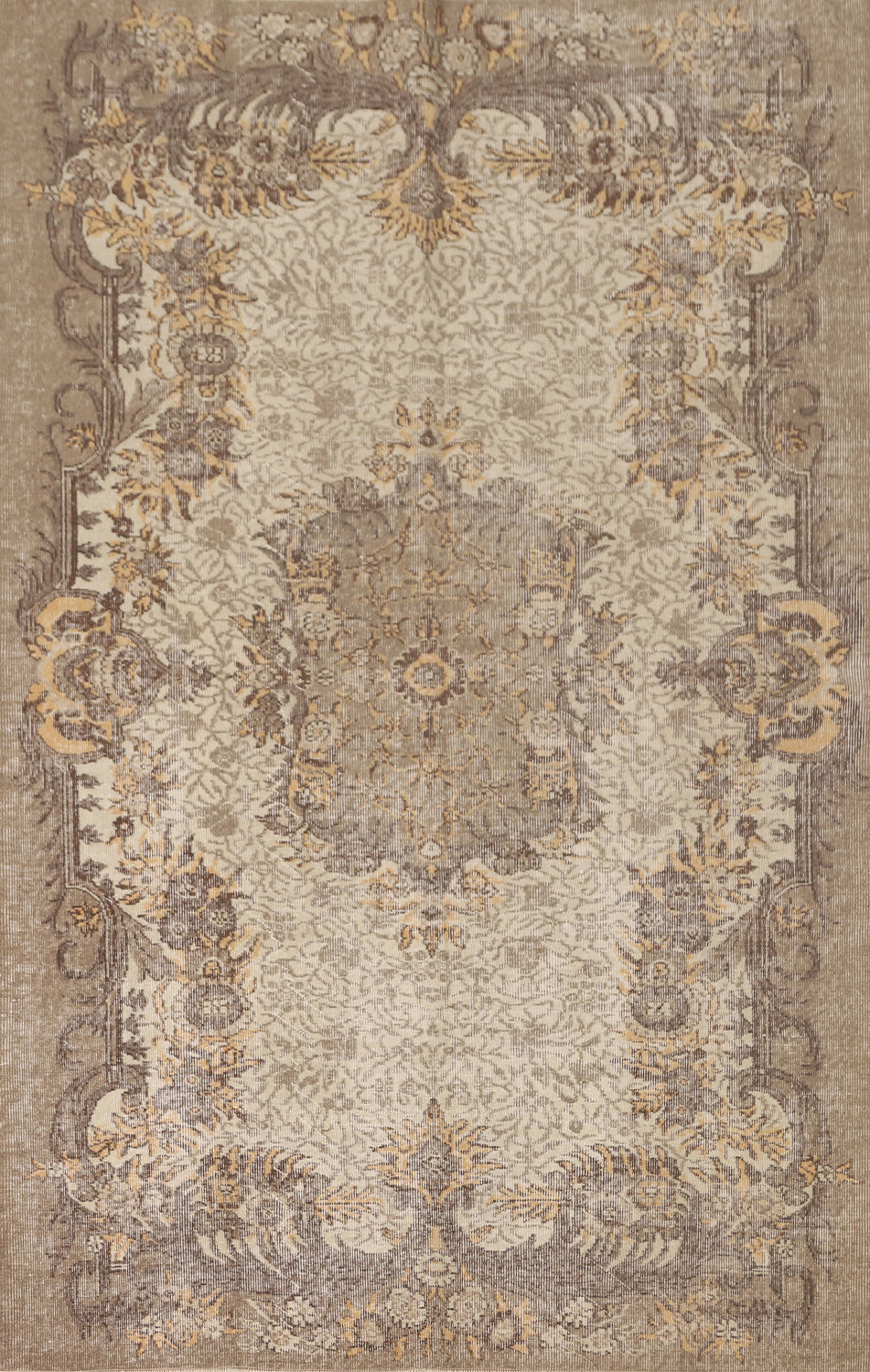 Distressed Wool Sparta Turkish Area Rug 6x9