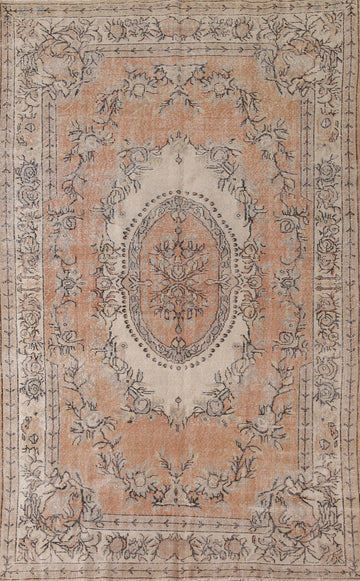 Distressed Anatolian Turkish Area Rug 6x10