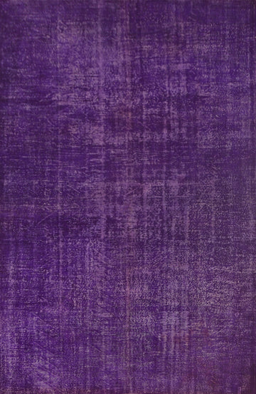Purple Over-Dyed Anatolian Distressed Area Rug 8x11