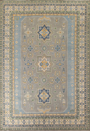 Handmade Wool Kazak Living Room Area Rug 10x13