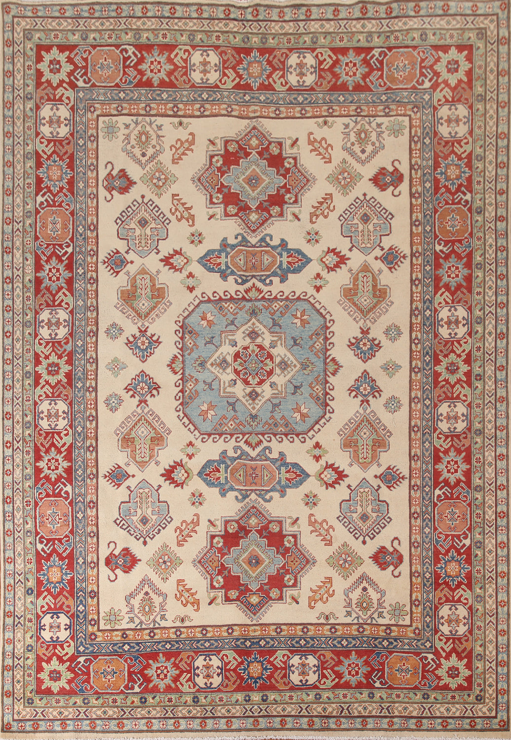 Geometric Kazak Oriental Area Rug 8x11