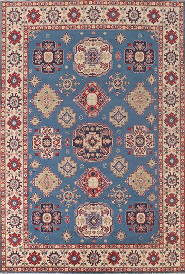 Handmade Blue Kazak Oriental Area Rug 8x12