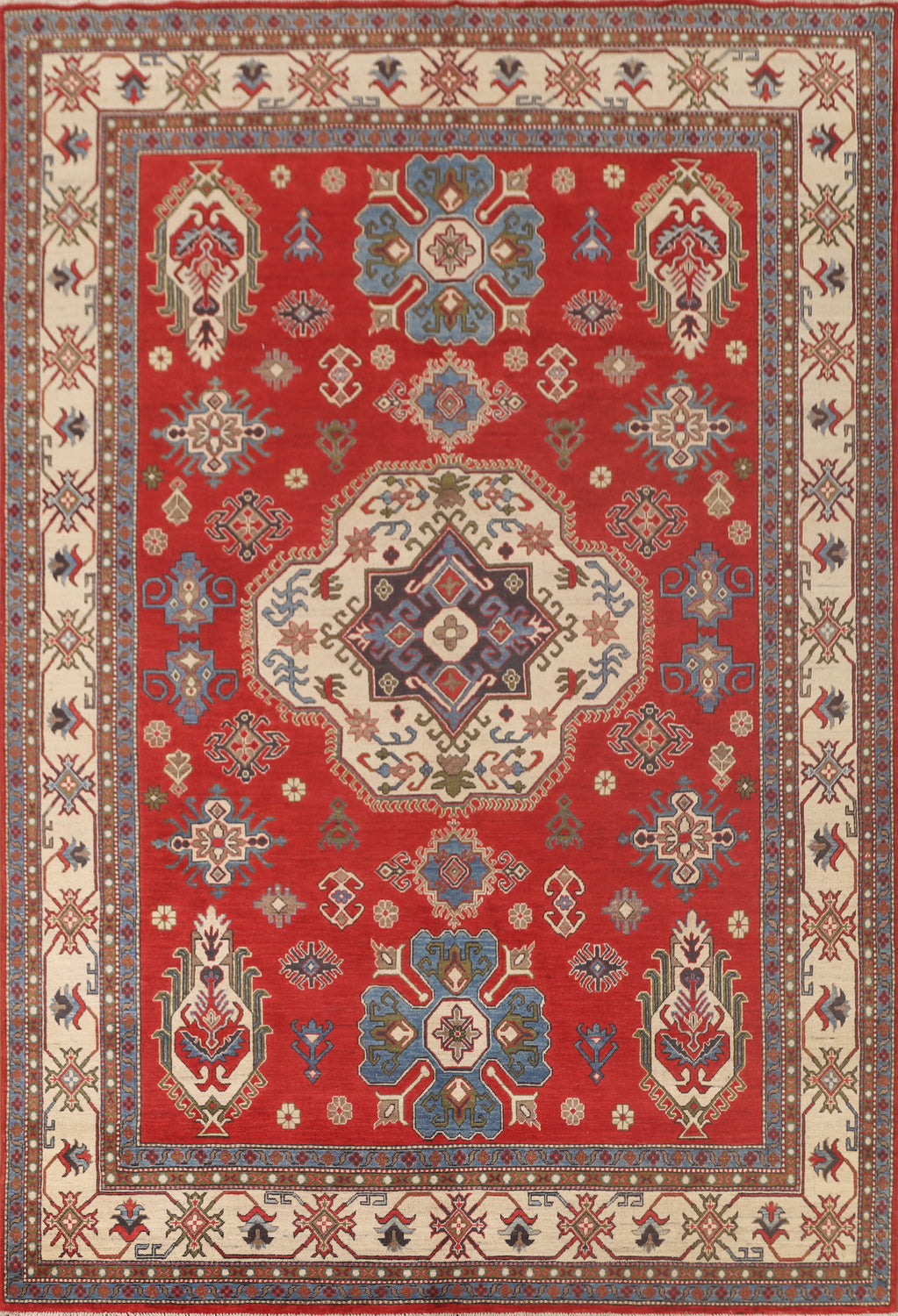 Handmade Red Kazak Oriental Area Rug 9x11