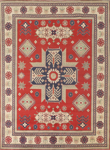 Geometric Kazak Oriental Area Rug 8x10