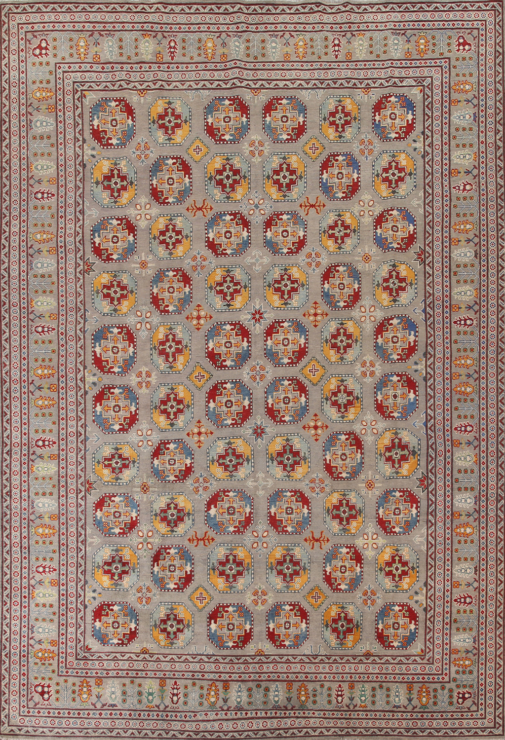 Large Geometric Kazak Oriental Rug 10x14