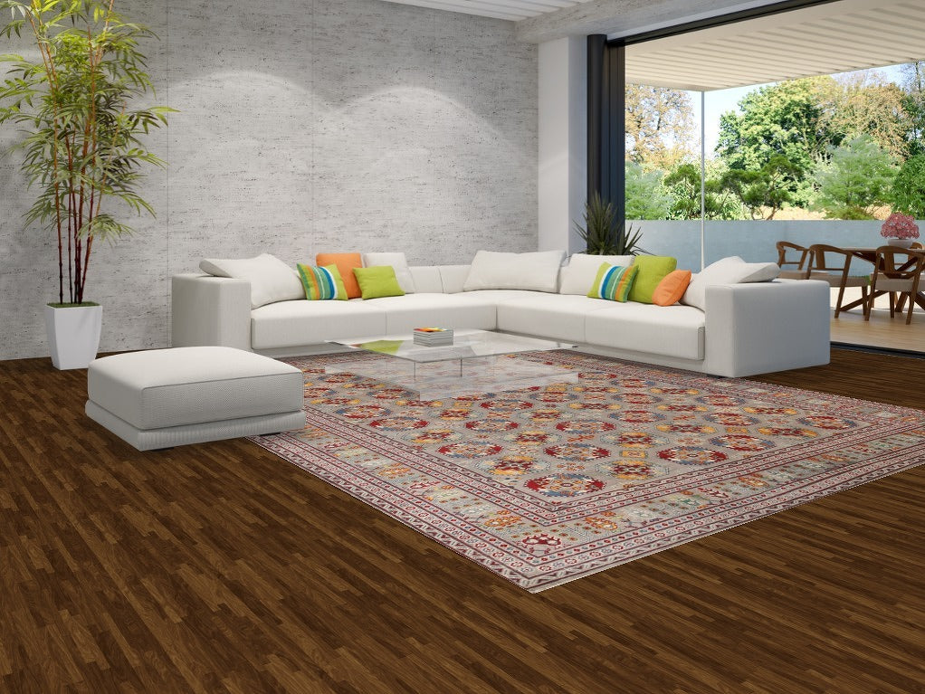 Large Geometric Kazak Oriental Rug 10x14