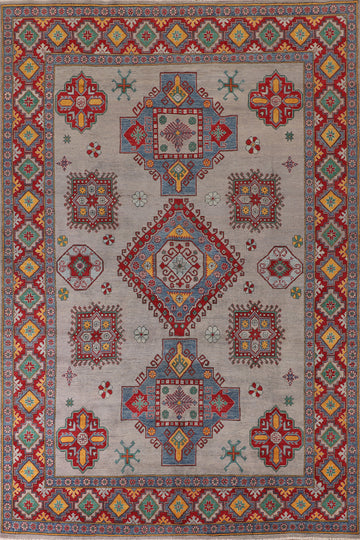 Geometric Wool Kazak Oriental Area Rug 8x11