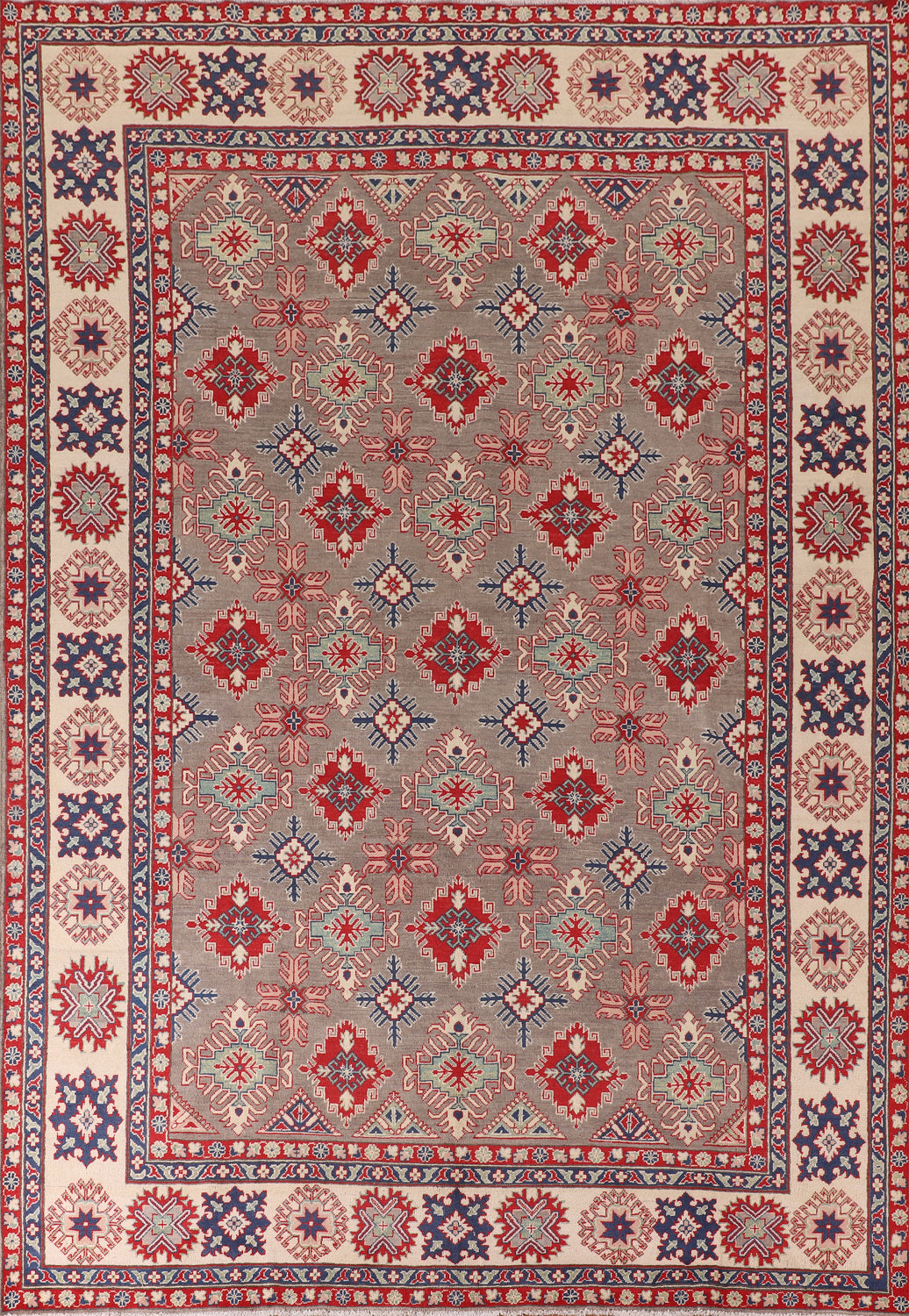 Geometric Wool Kazak Oriental Area Rug 8x11