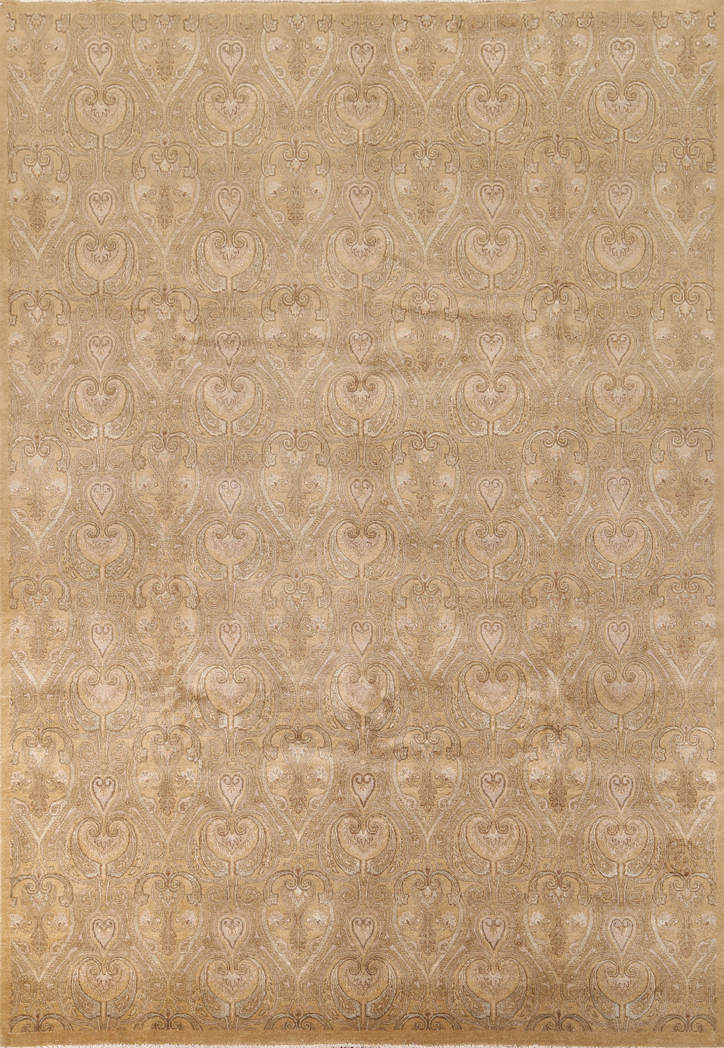 All-Over Gold Agra Oriental Area Rug 9x12