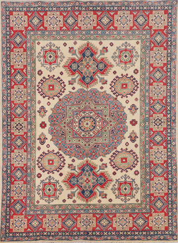 Handmade Wool Kazak Oriental Rug 5x7