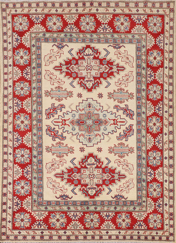 Geometric Kazak Oriental Rug 5x7
