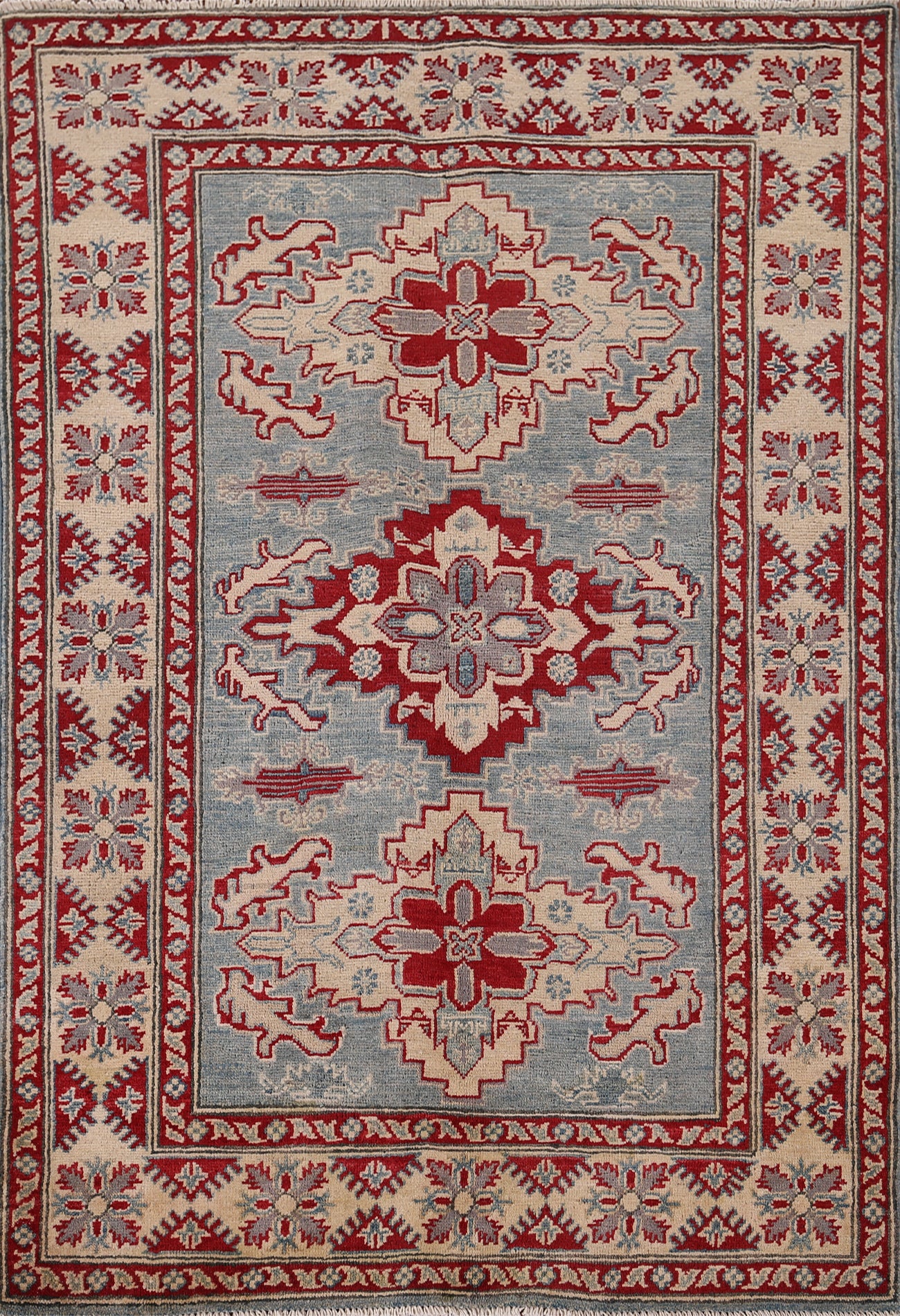 Handmade Wool Kazak Oriental Rug 4x5